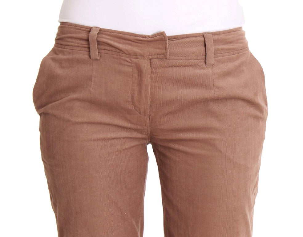 Pantalon court en velours côtelé marron Costume National