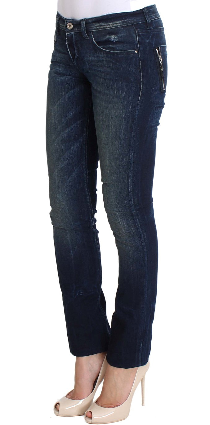 Jean slim en coton bleu délavé Costume National