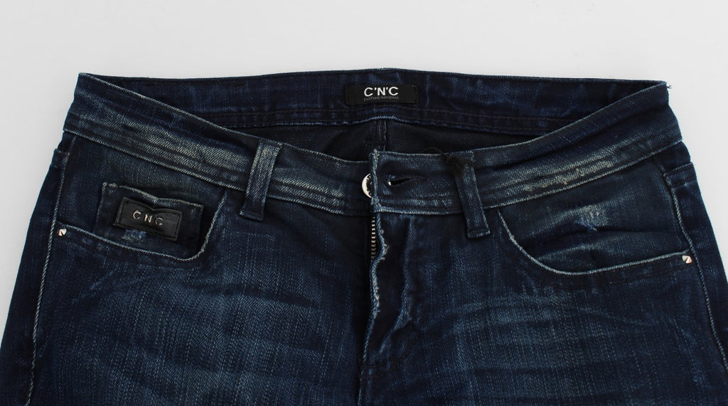 Jean slim en coton bleu délavé Costume National