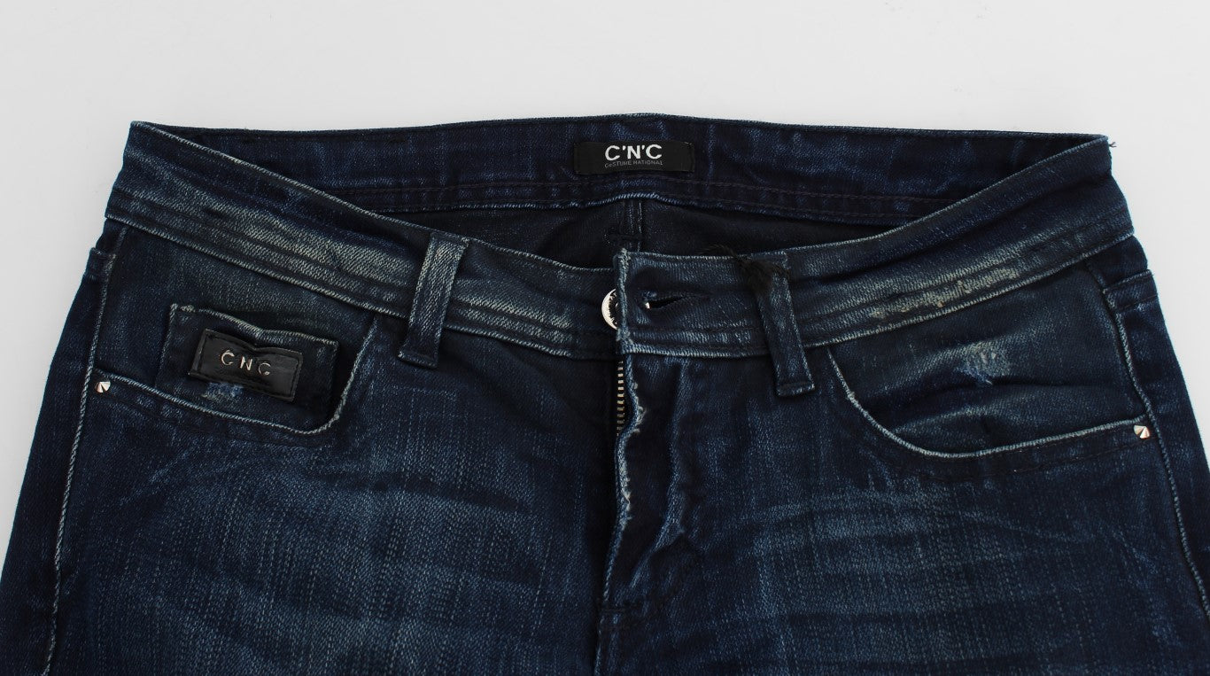 Jean slim en coton bleu délavé Costume National