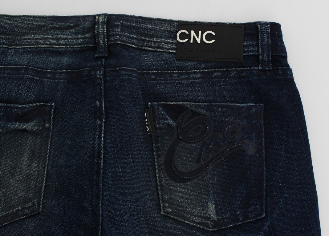 Jean slim en coton bleu délavé Costume National