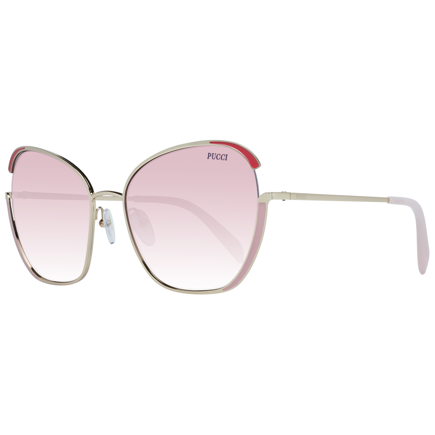 Lunettes de soleil dorées pour femmes Emilio Pucci