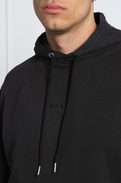 Sweat à capuche élégant en coton bleu foncé Hugo Boss