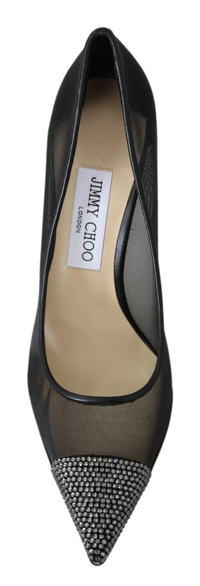 Jimmy Choo - Escarpins élégants en maille noire et cristaux