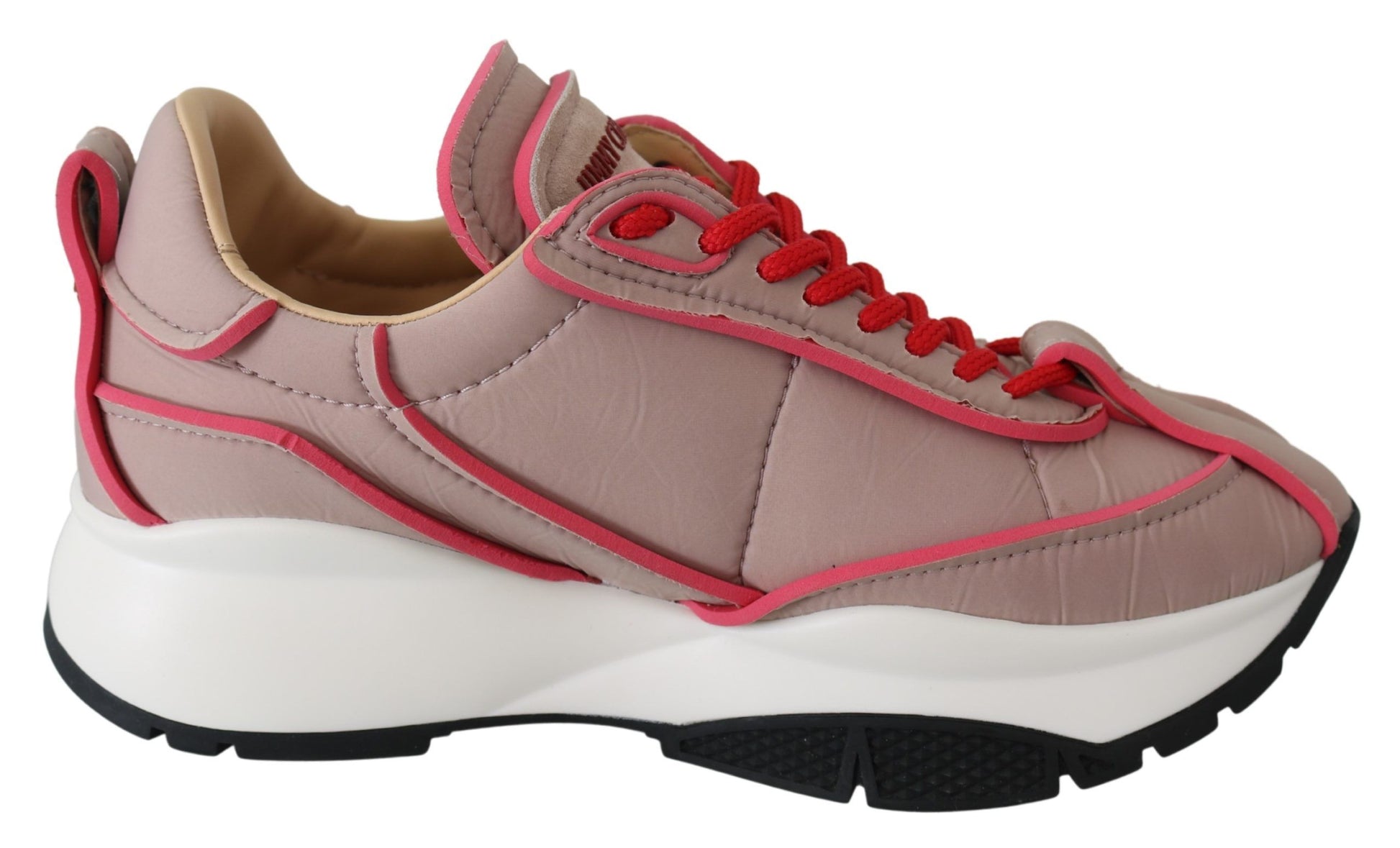 Baskets matelassées chics Jimmy Choo rose ballet
