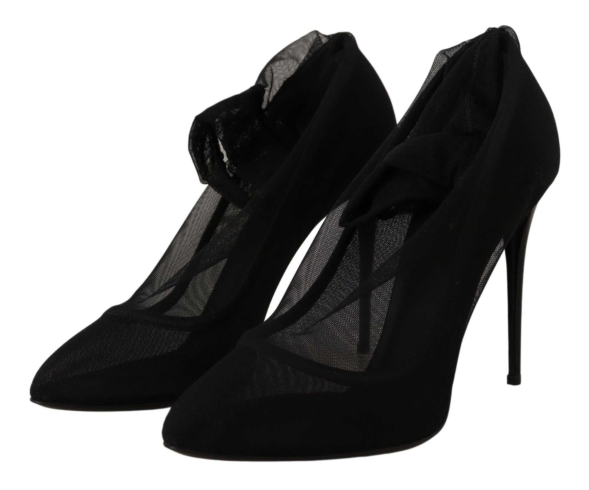 Escarpins en tulle stretch noir Dolce &amp; Gabbana