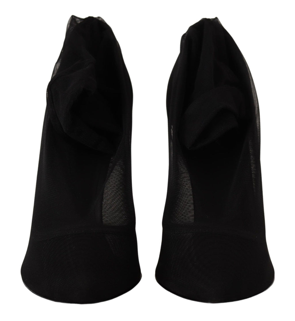 Escarpins en tulle stretch noir Dolce &amp; Gabbana