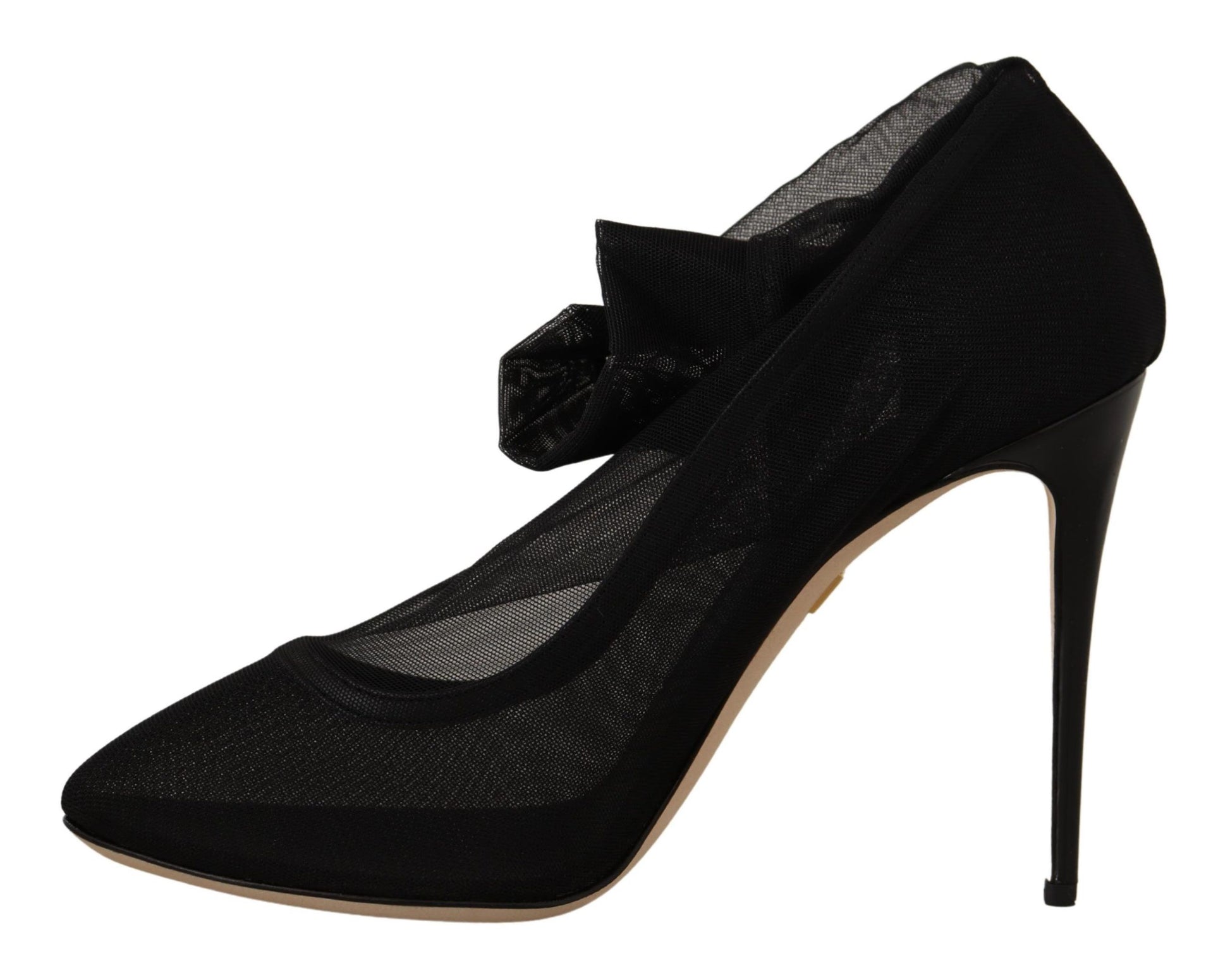 Bottes en tulle extensible noires Dolce &amp; Gabbana