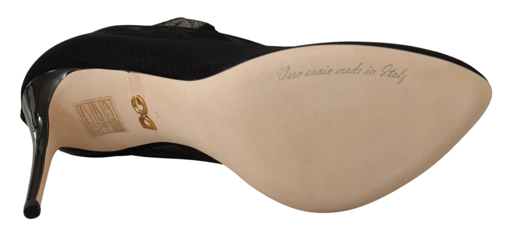 Bottes en tulle extensible noires Dolce &amp; Gabbana