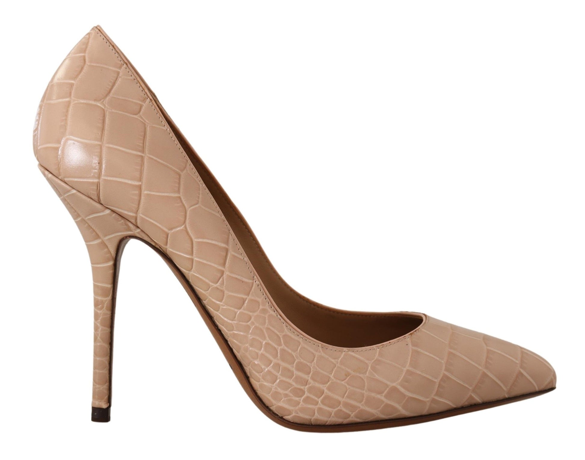 Escarpins à talons Bellucci en cuir beige Dolce &amp; Gabbana