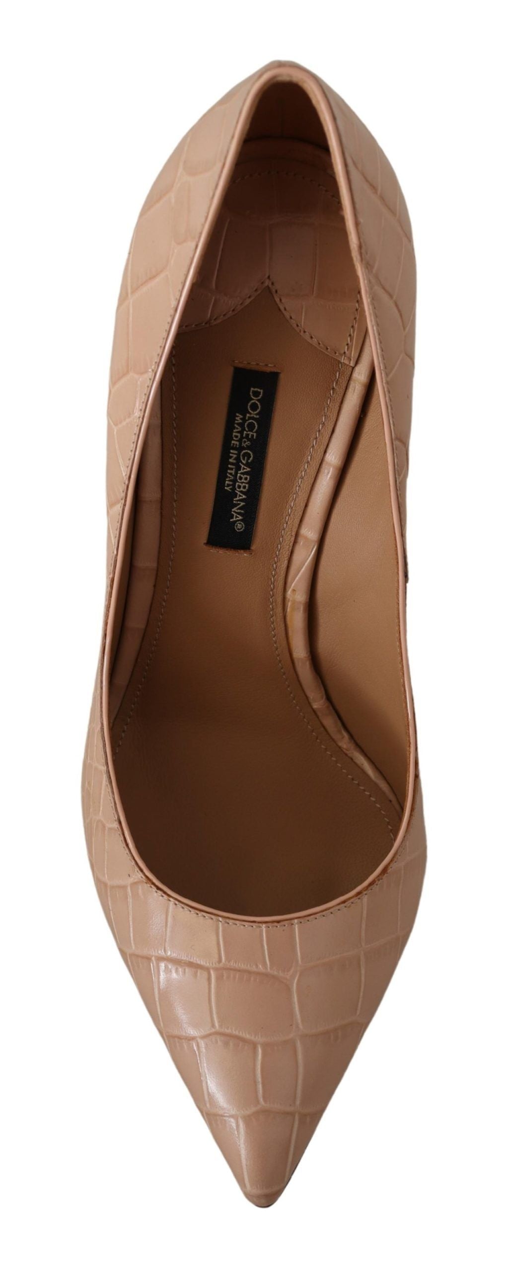 Escarpins à talons Bellucci en cuir beige Dolce &amp; Gabbana