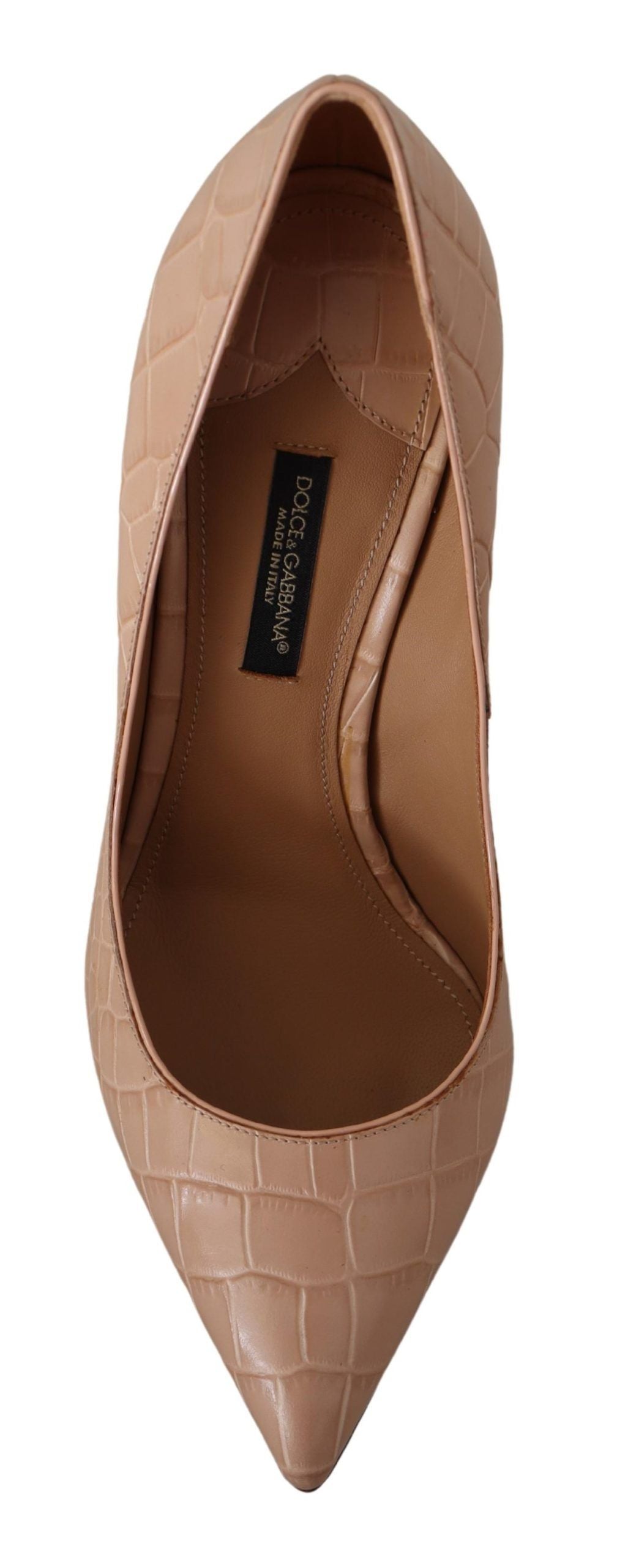Escarpins à talons Bellucci en cuir beige Dolce &amp; Gabbana