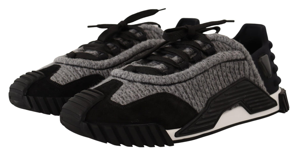 Baskets à lacets Dolce &amp; Gabbana NS1 en tissu noir et gris