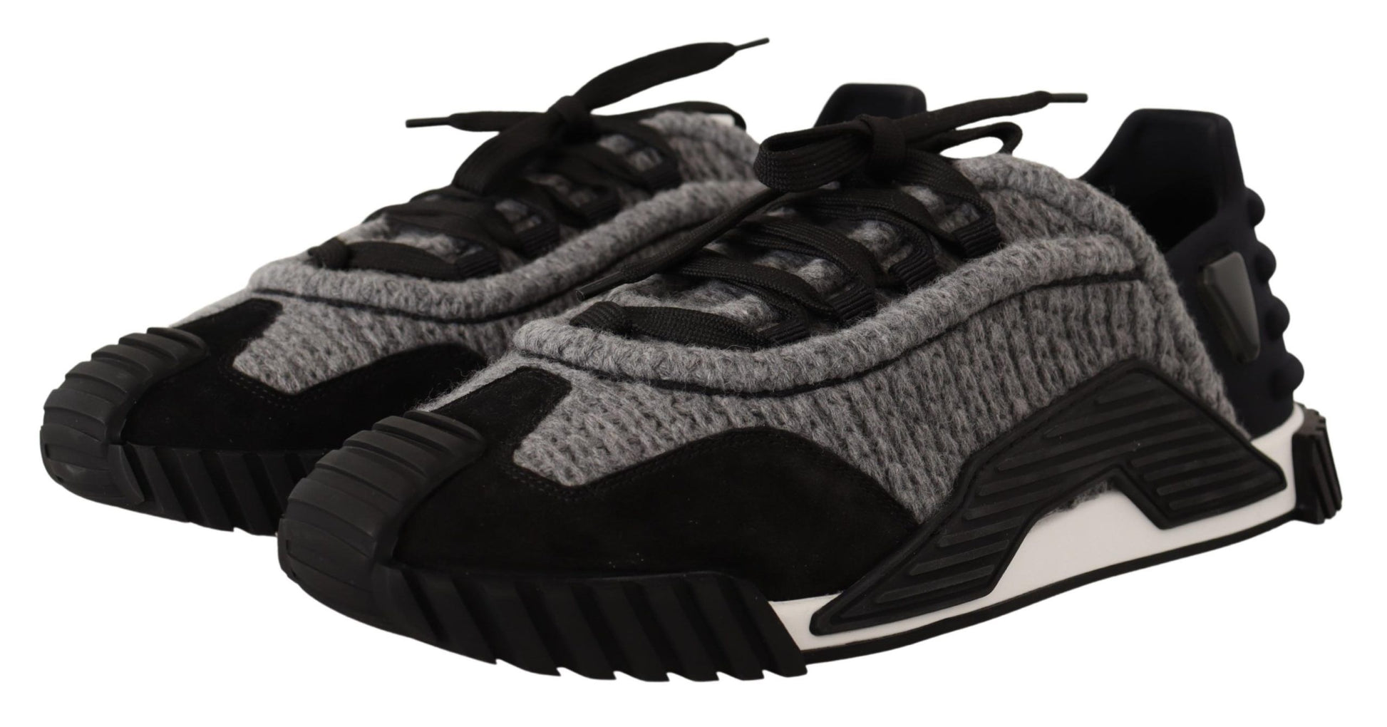 Baskets à lacets Dolce &amp; Gabbana NS1 en tissu noir et gris