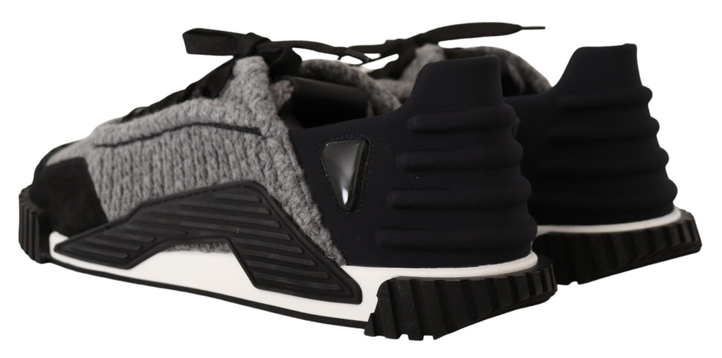 Baskets à lacets Dolce &amp; Gabbana NS1 en tissu noir et gris