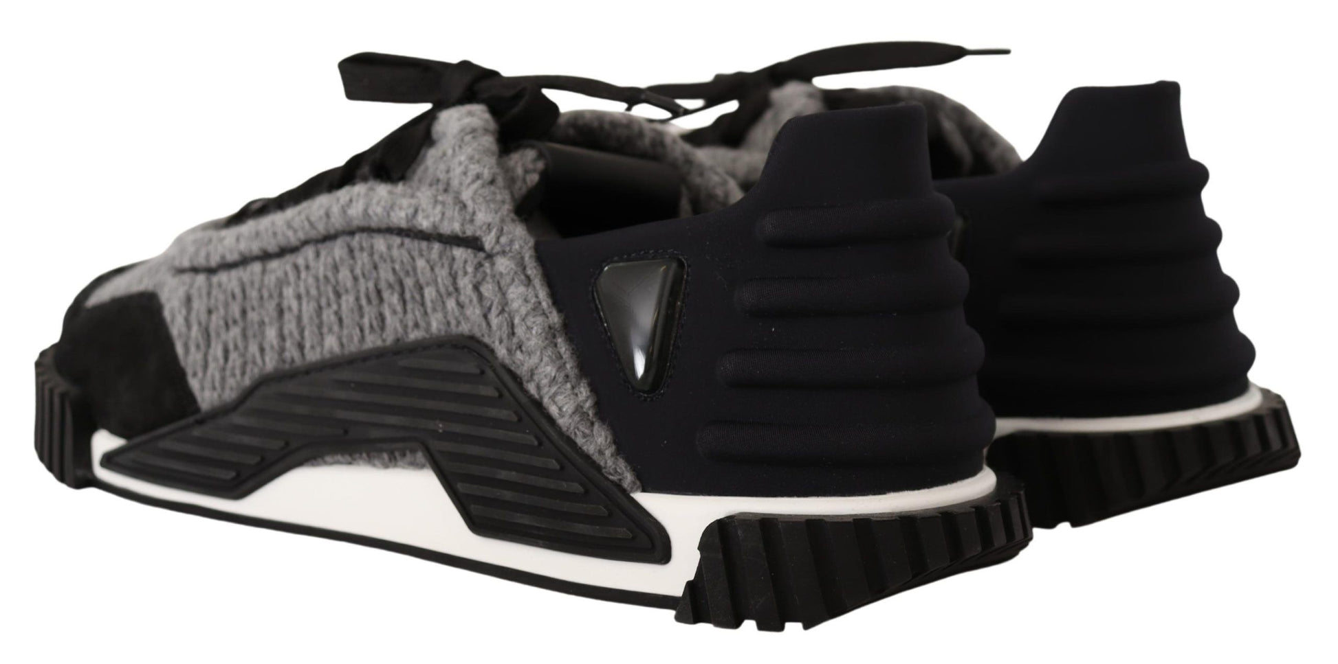 Baskets à lacets Dolce &amp; Gabbana NS1 en tissu noir et gris