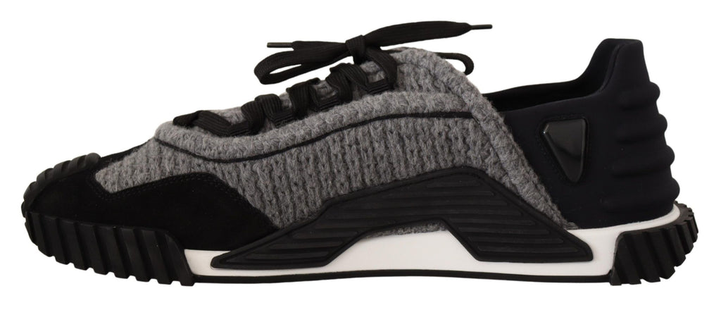 Baskets à lacets Dolce &amp; Gabbana NS1 en tissu noir et gris