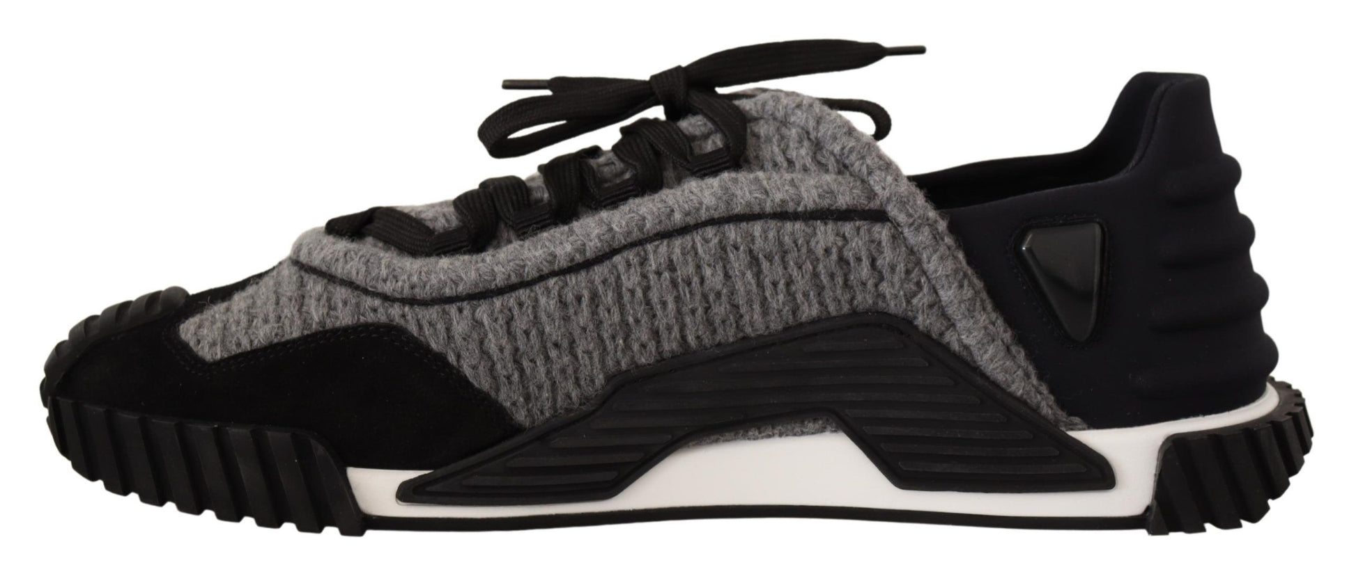 Baskets à lacets Dolce &amp; Gabbana NS1 en tissu noir et gris