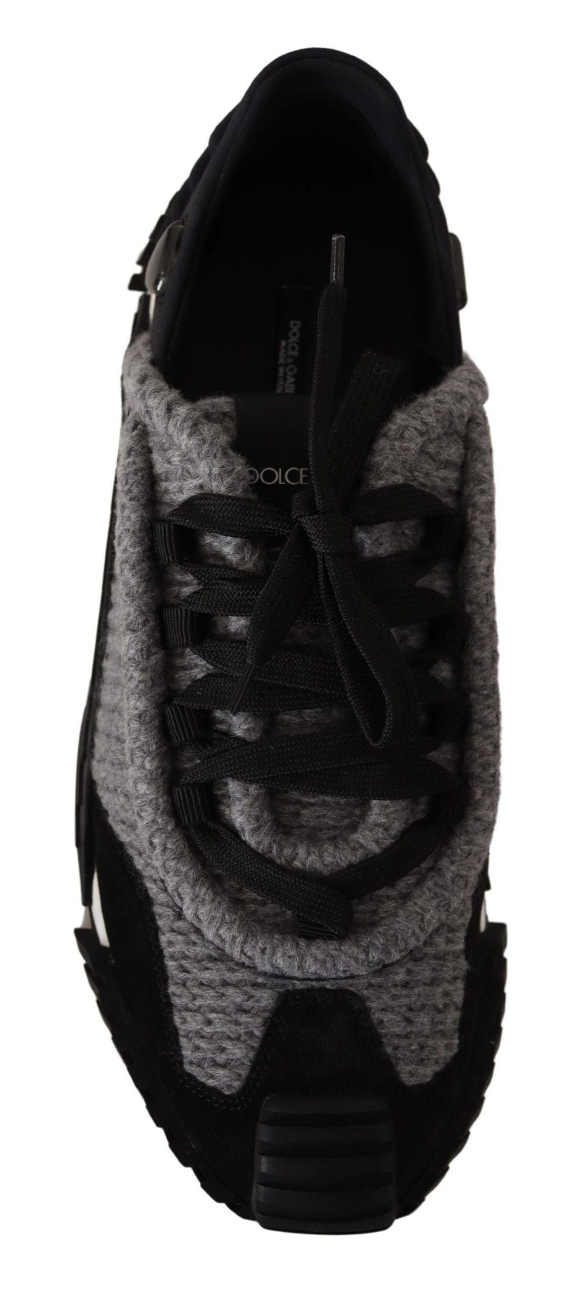 Baskets à lacets Dolce &amp; Gabbana NS1 en tissu noir et gris