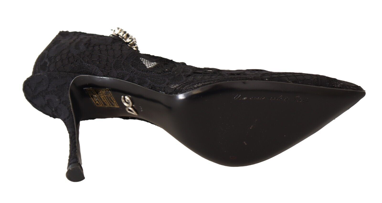 Escarpins Mary Jane Dolce &amp; Gabbana en dentelle noire et cristaux