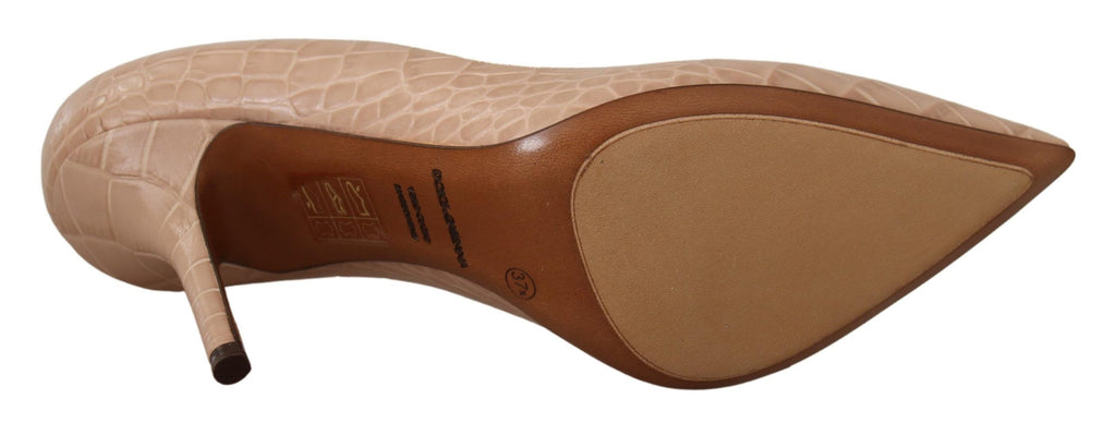 Escarpins à talons Dolce &amp; Gabbana en cuir beige nude BELLUCCI