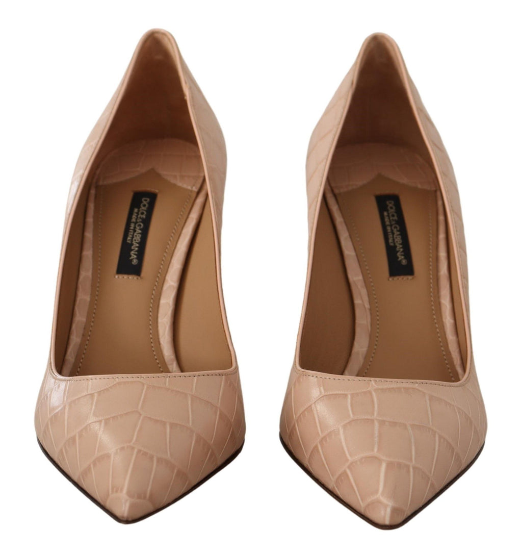 Escarpins à talons Dolce &amp; Gabbana en cuir beige nude BELLUCCI