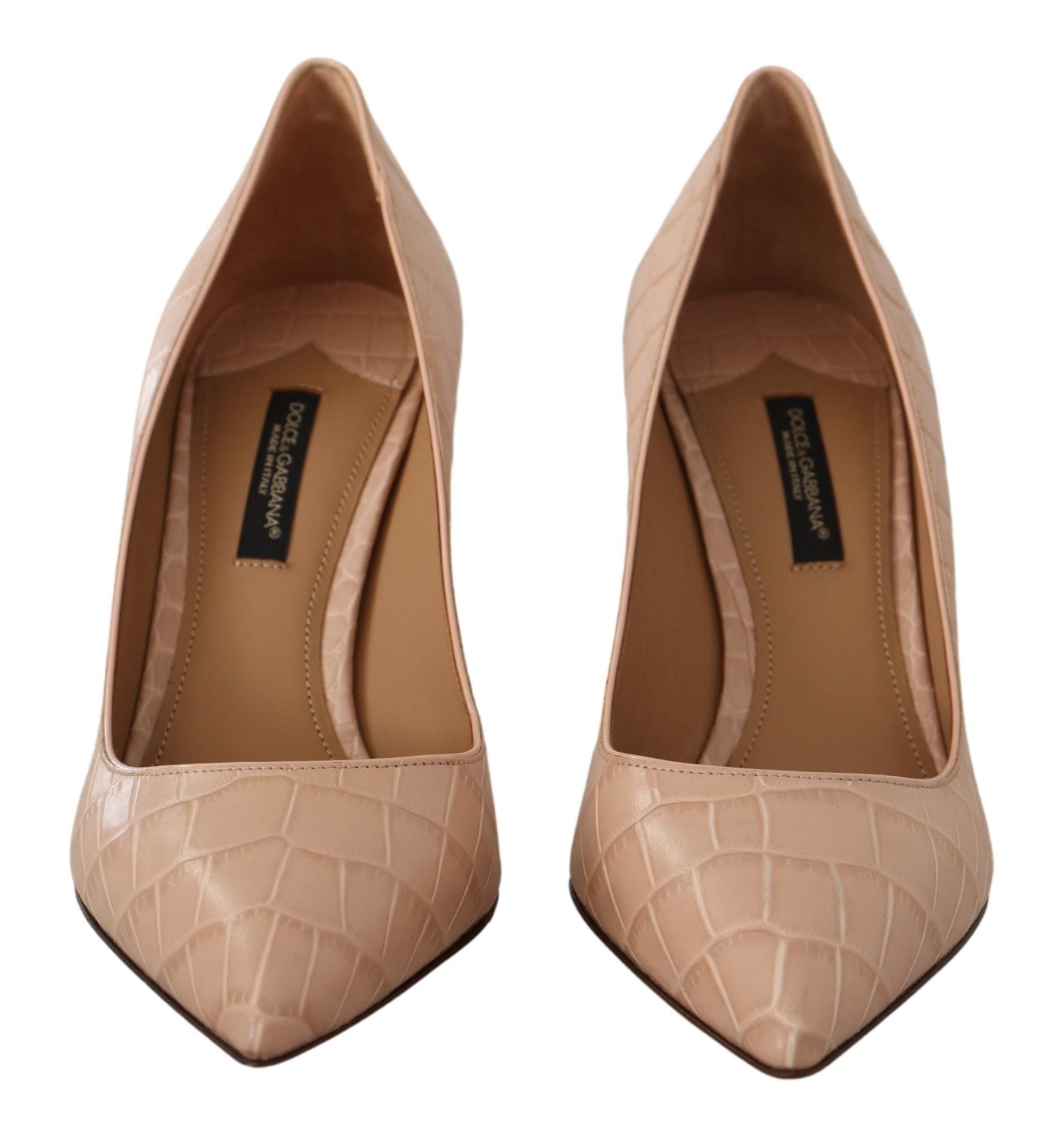 Escarpins à talons Dolce &amp; Gabbana en cuir beige nude BELLUCCI
