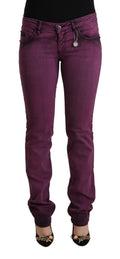 Jean slim en coton extensible violet Costume National