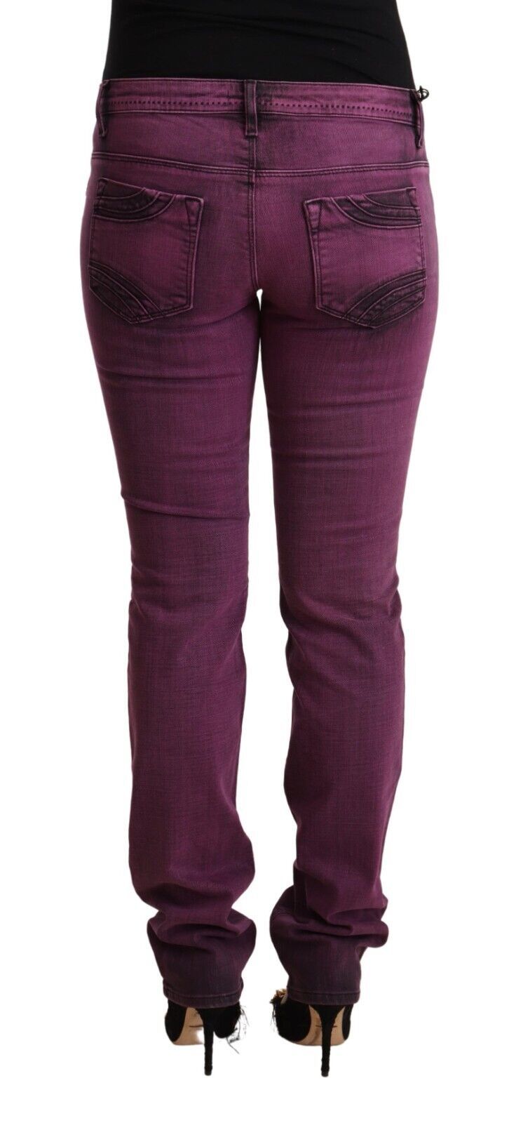 Jean slim en coton extensible violet Costume National