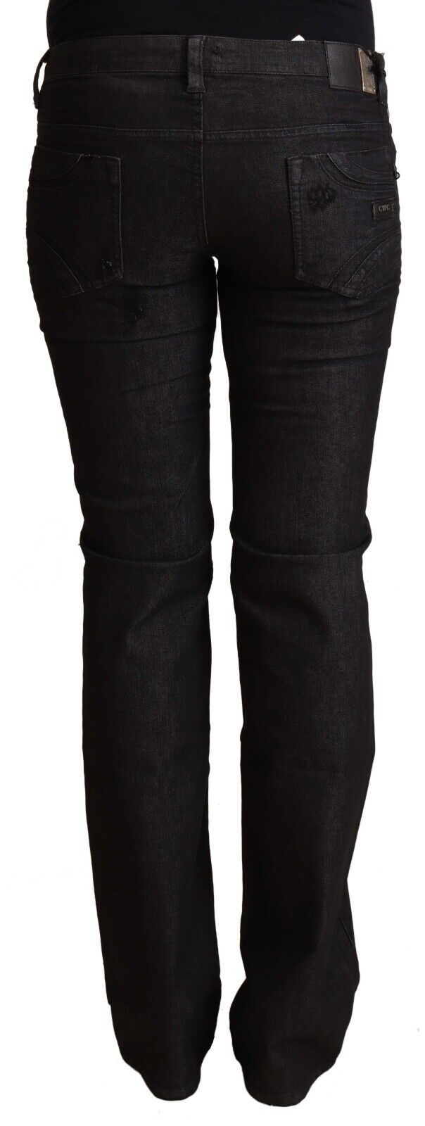 Jean skinny taille basse en coton noir Costume National
