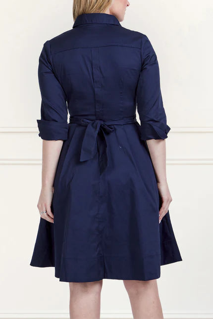 Tessa Elegant Shirt Dress 3/4 Sleeve Buttons