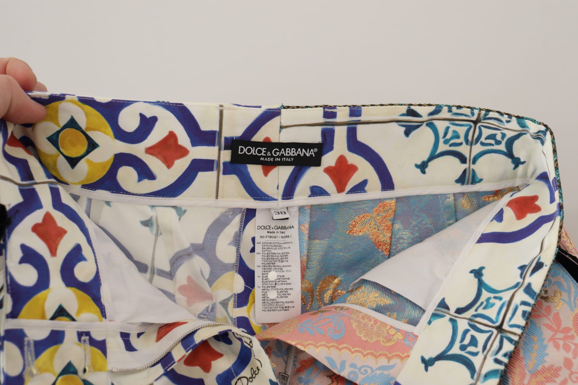 Short taille haute multicolore Dolce &amp; Gabbana