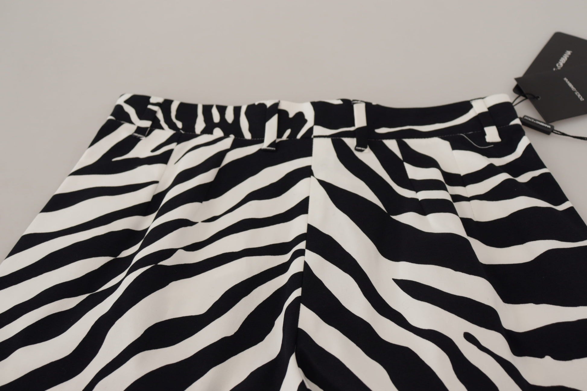 Short en coton stretch noir et blanc Dolce &amp; Gabbana