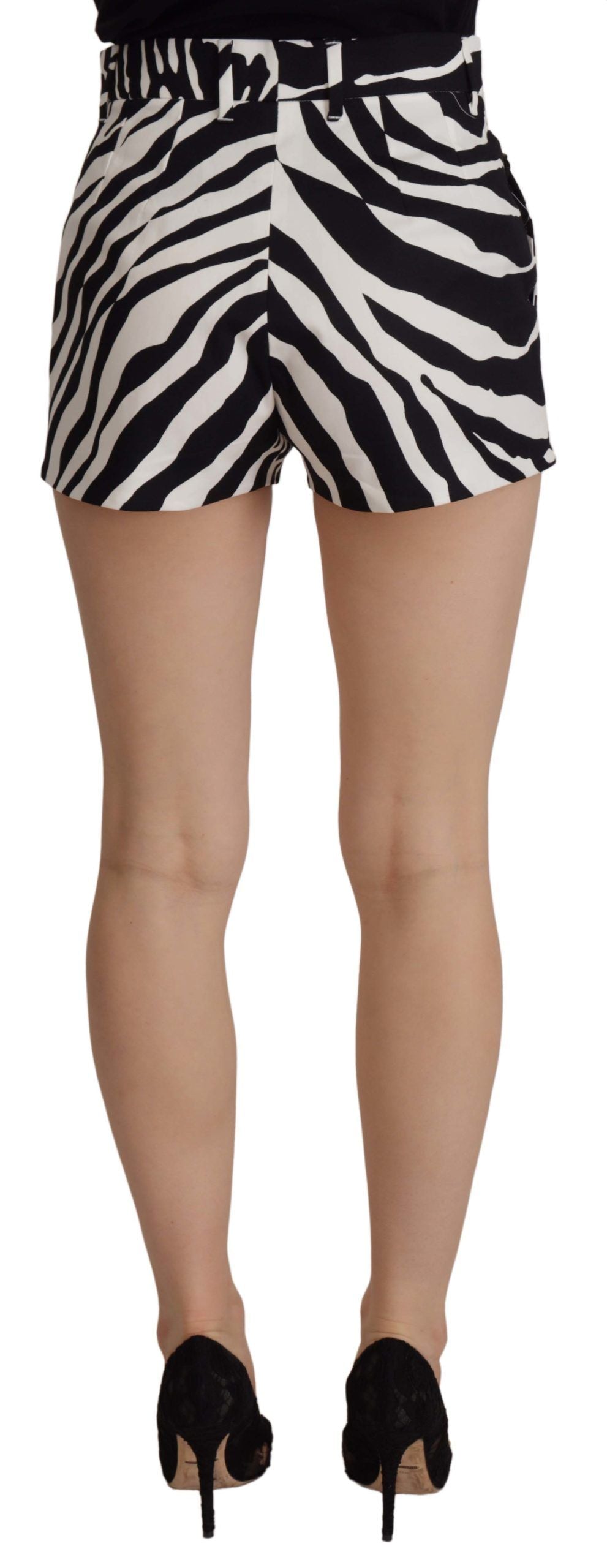 Short en coton stretch noir et blanc Dolce &amp; Gabbana