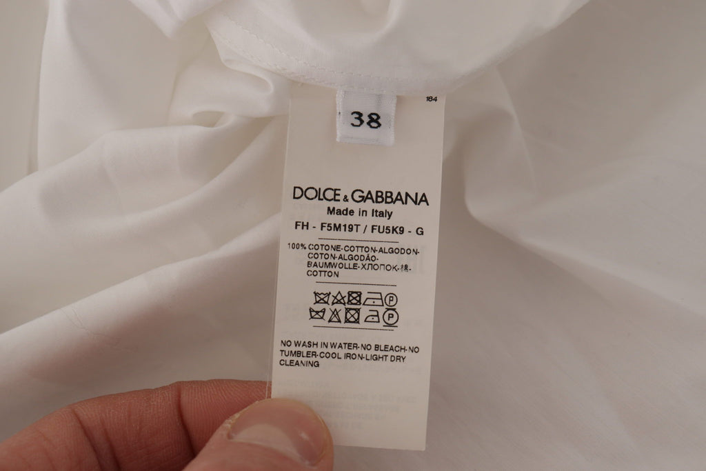 Chemisier de smoking blanc sans manches Dolce &amp; Gabbana