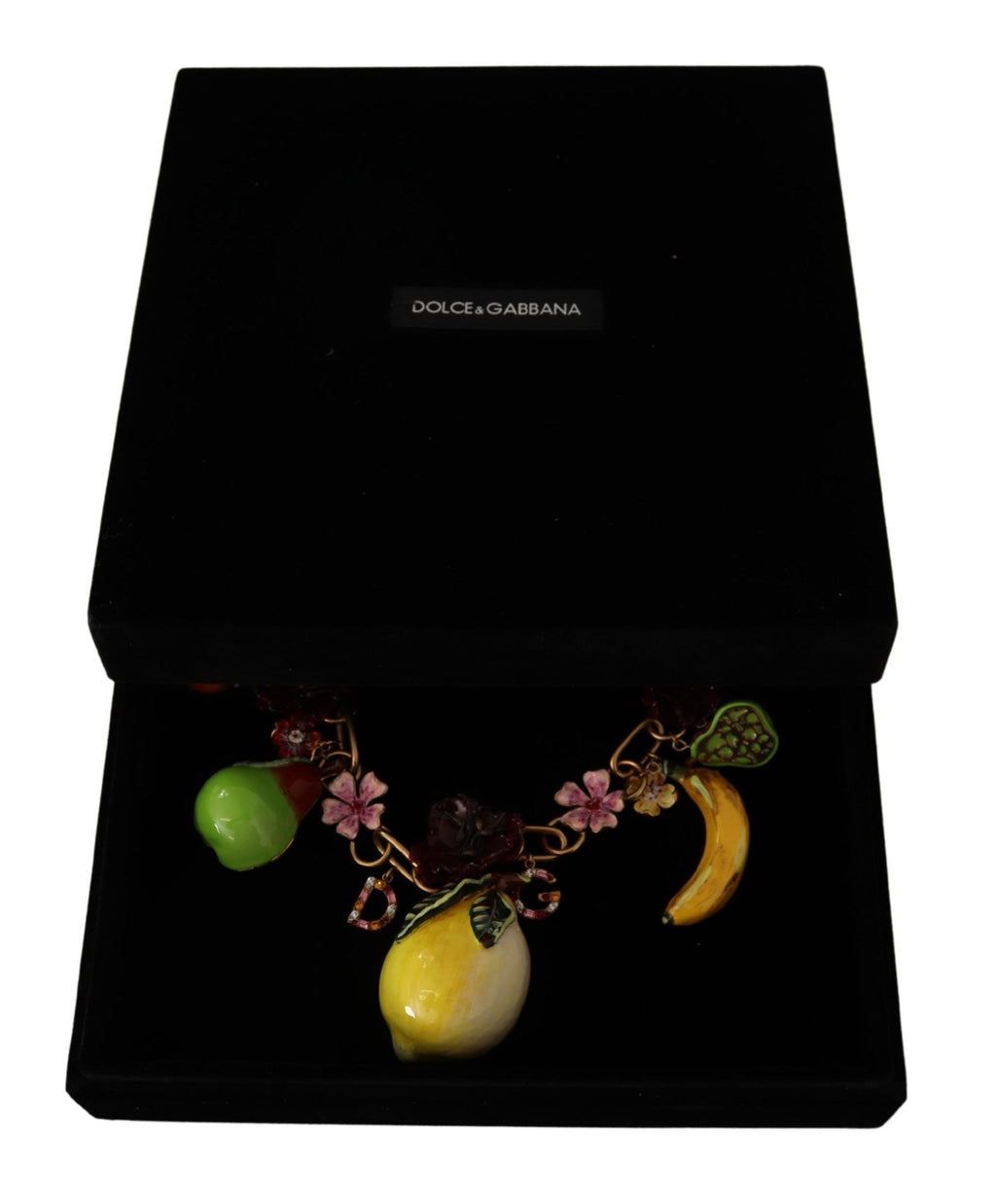 Collier Dolce &amp; Gabbana en laiton doré avec roses de Sicile