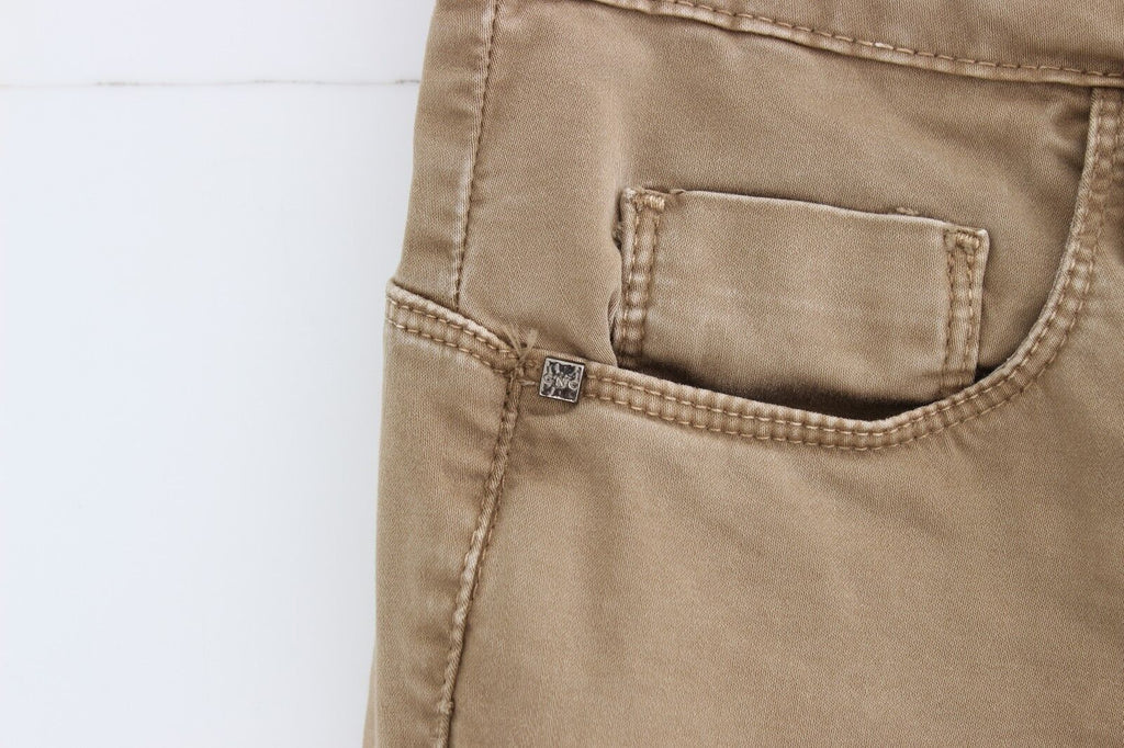 Pantalon en jean droit beige Costume National, jean extensible