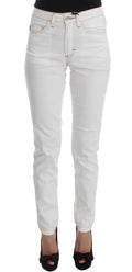 Jean slim Cavalli en coton mélangé blanc