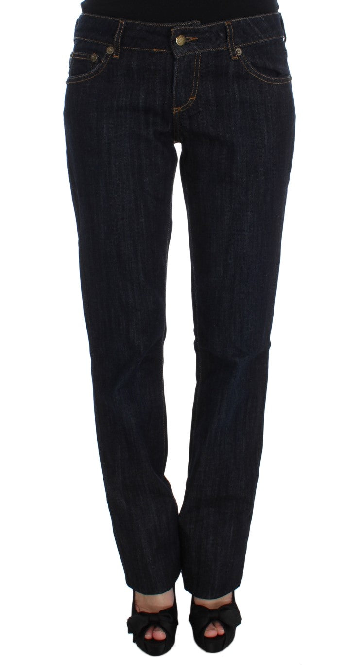 Jean Cavalli bleu en coton stretch coupe droite