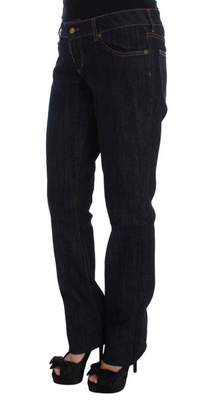 Jean Cavalli bleu en coton stretch coupe droite
