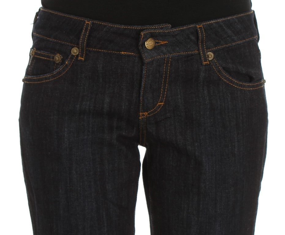 Jean Cavalli bleu en coton stretch coupe droite