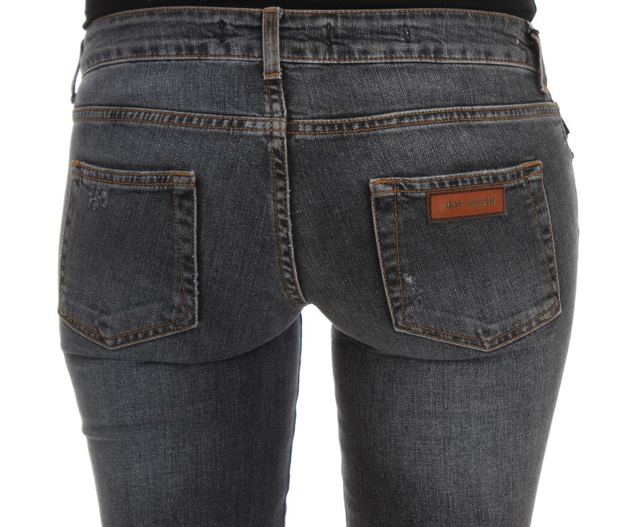 Jean slim Cavalli en coton mélangé bleu délavé