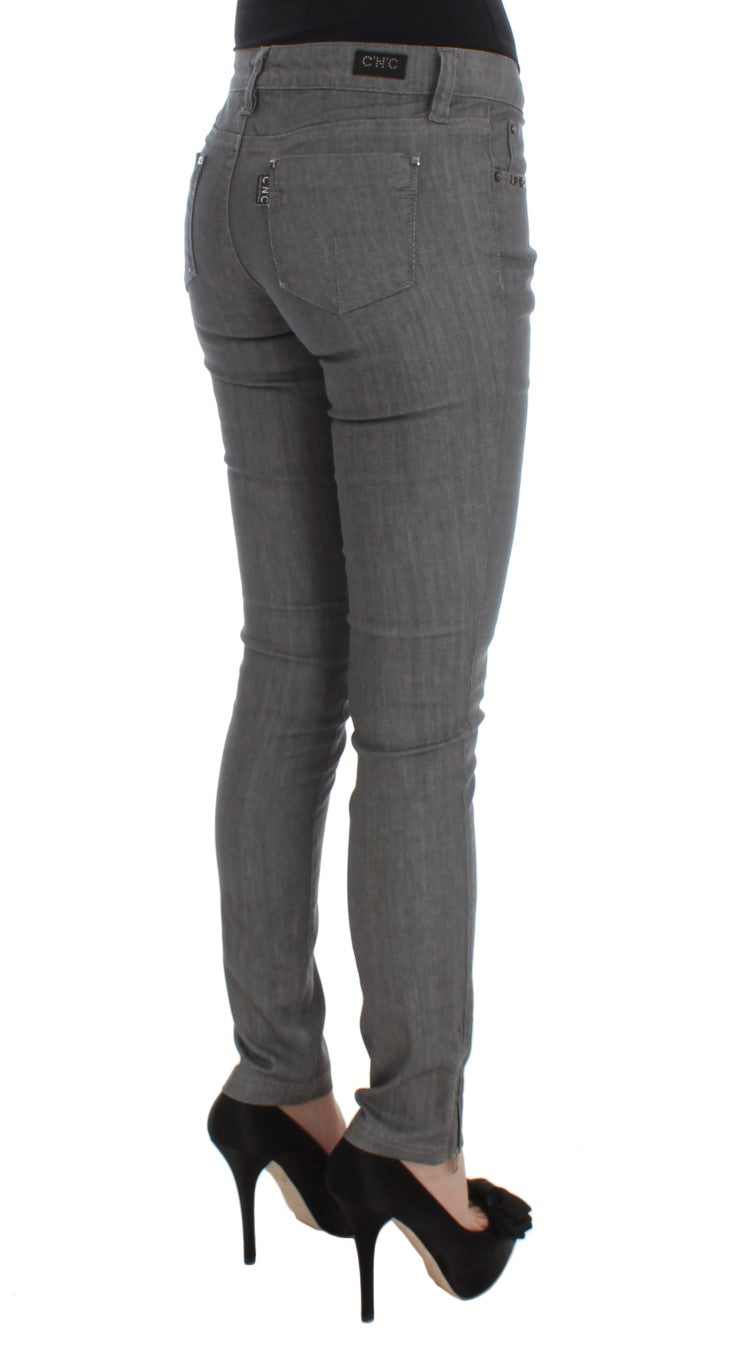 Jean slim gris en coton mélangé Costume National
