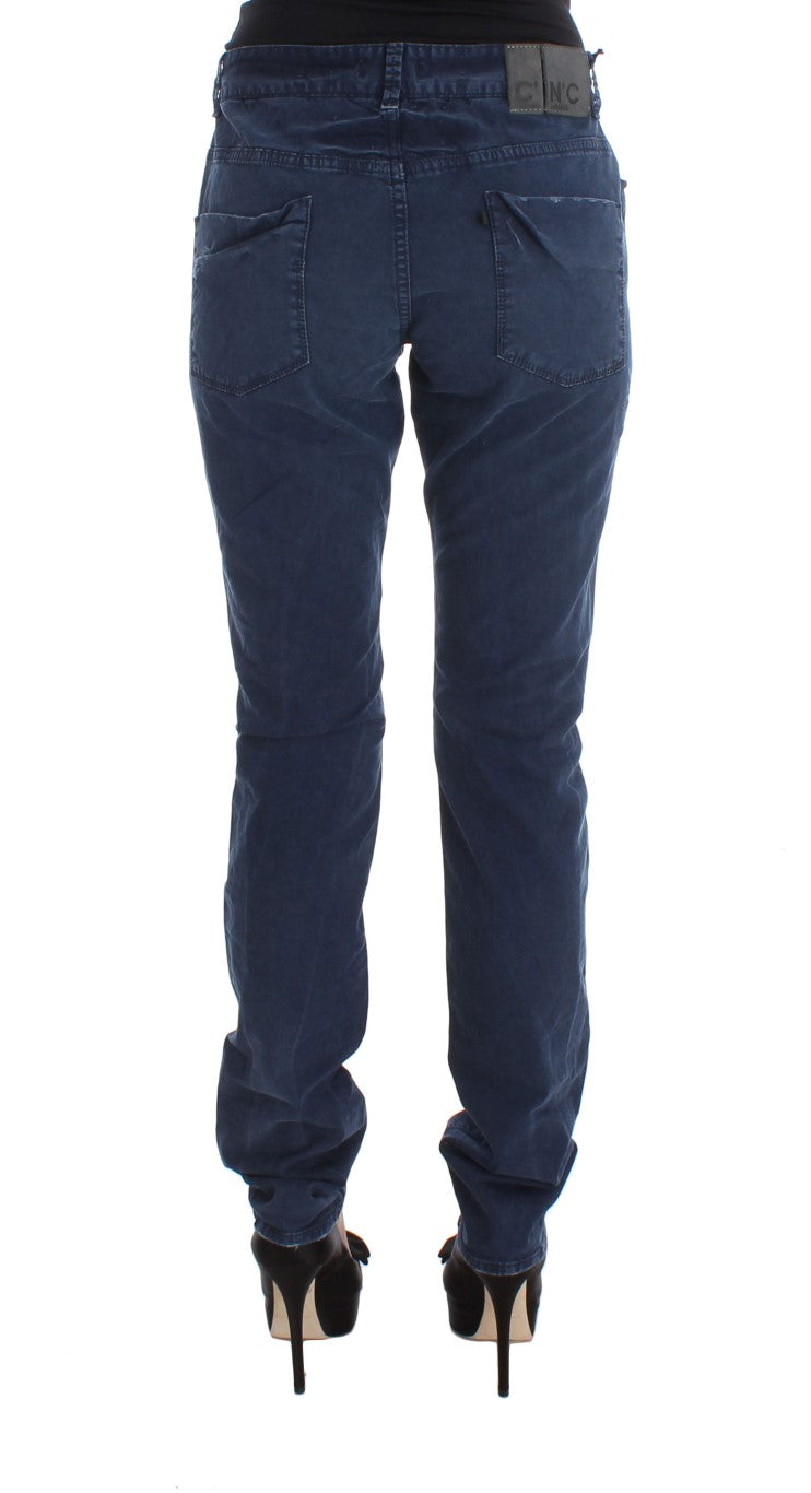 Costume National Jean en denim de coton mélangé bleu