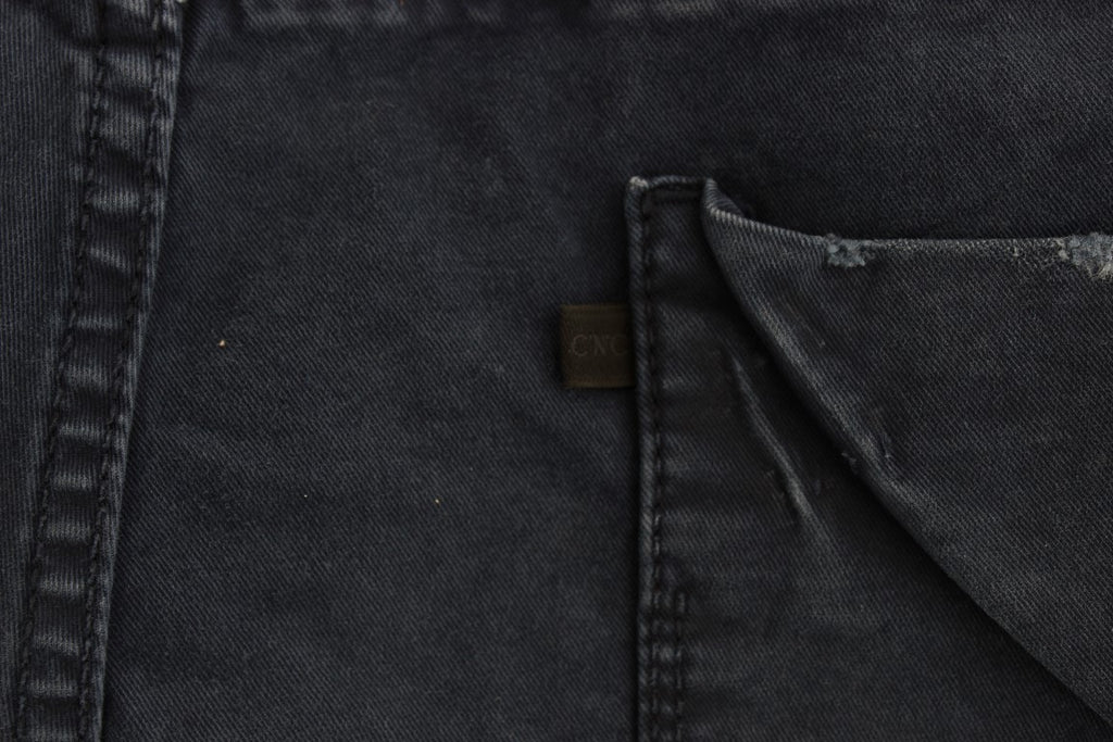 Costume National Jean en denim de coton mélangé bleu