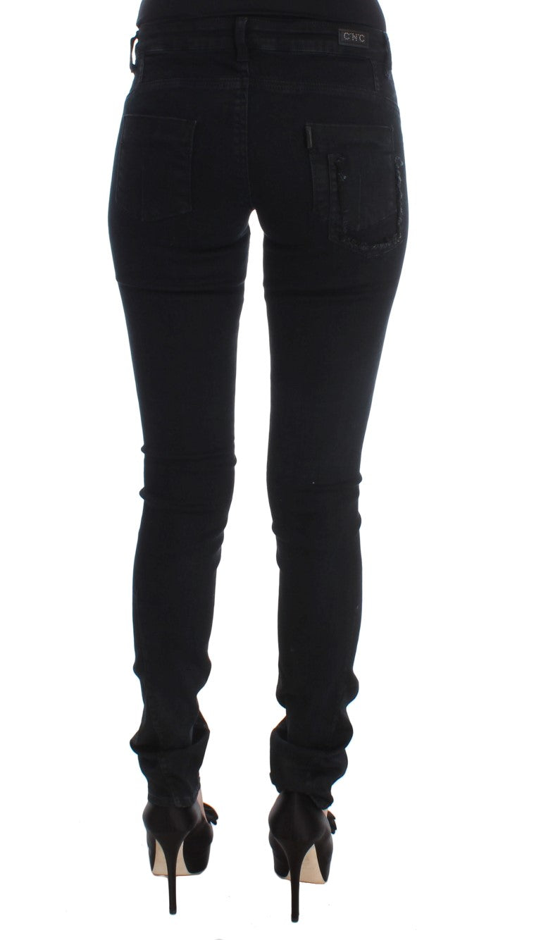 Jean slim en coton noir Costume National
