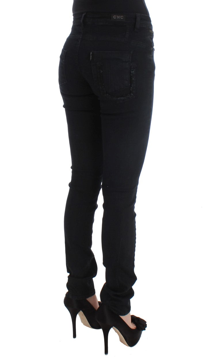 Jean slim en coton noir Costume National