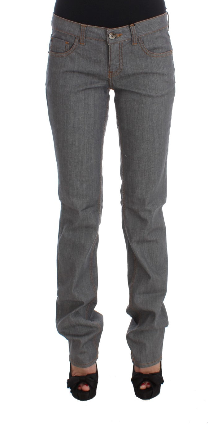 Jean en denim gris coupe standard en coton Costume National