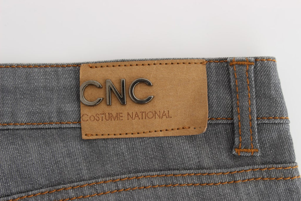 Jean en denim gris coupe standard en coton Costume National