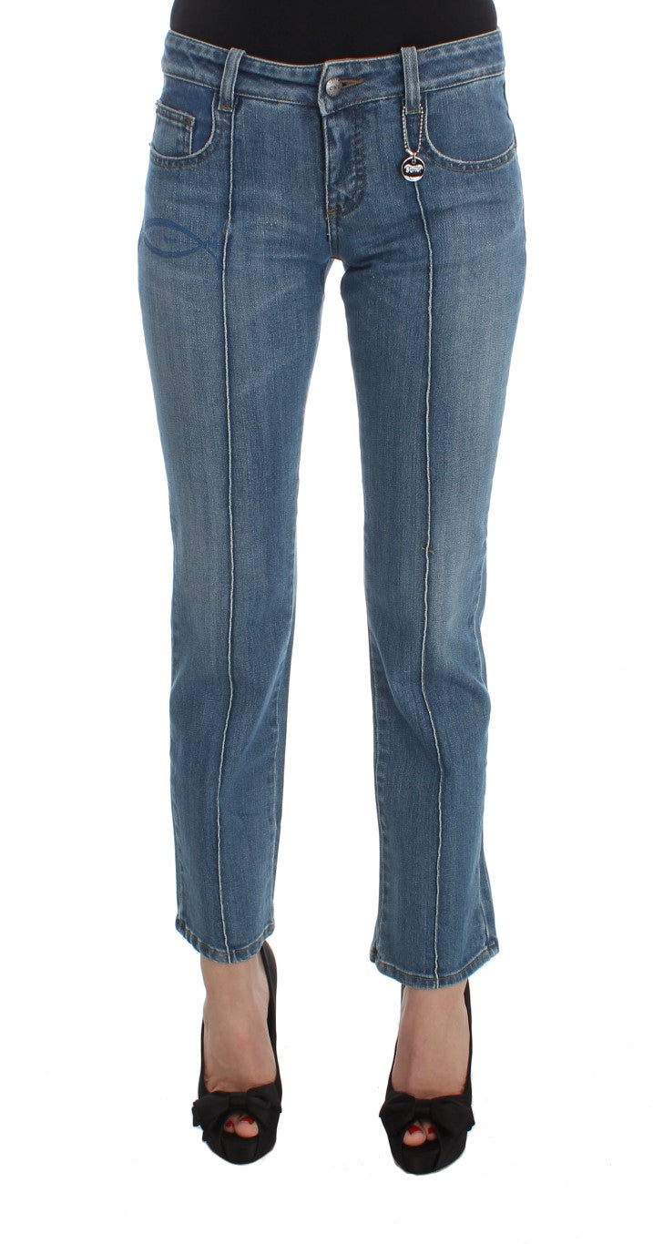 Jean court slim bleu en coton Costume National
